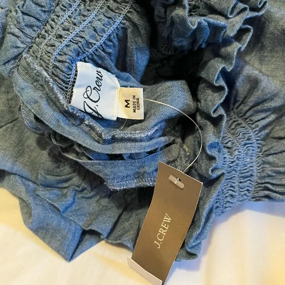 NWT J. Crew size M denim dress in chambray - Picture 8 of 11